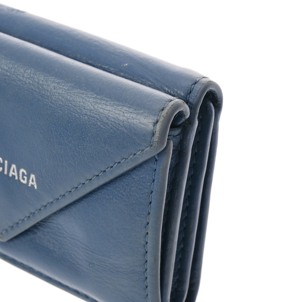 Balenciaga fold Wallet Blue Paper Tri Calfskin - Picture 6 of 12